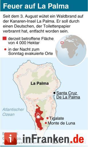Waldbrand auf der Kanarischen Insel
