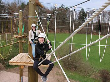 Zum ersten offenen Angebot im neuen Hochseilgarten können sich Interessierte bis kommenden Dienstag anmelden. Foto: Ralf Ruppert