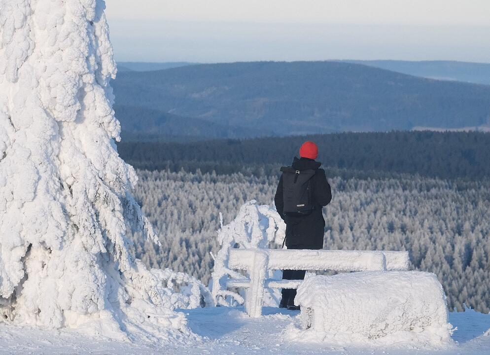 Winterwetter im Erzgebirge
