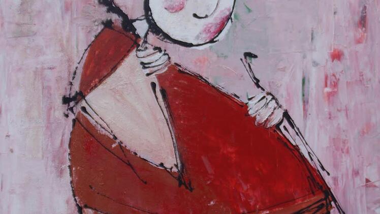 Acrylbilder und Aquarelle stellt Gertrud Ressel aus. Foto: pr