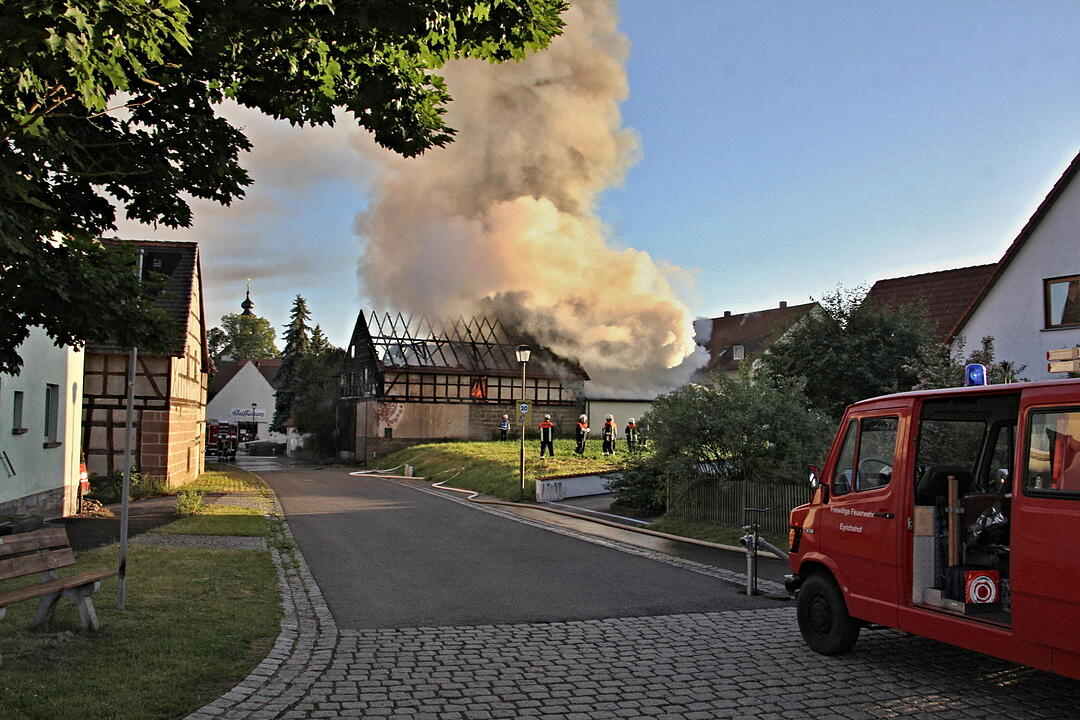 Scheunenbrand in Fischbach