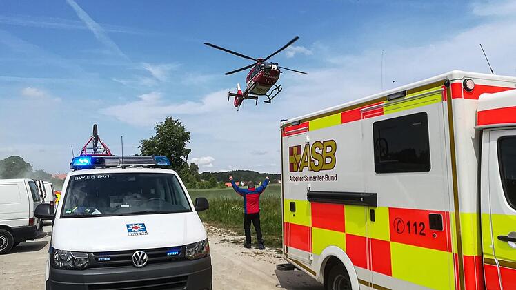 Der Rettungshubschrauber war am Röthelfels im Einsatz. Foto: BergwachtErlangen