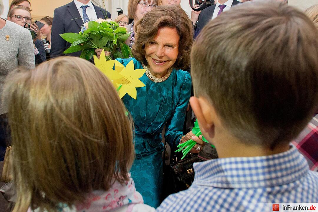 Königin Silvia von Schweden zu Besuch in Würzburg