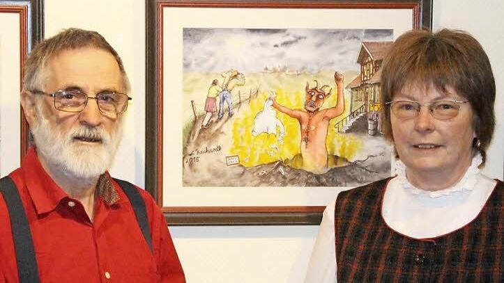 Lothar und Karin Reichardt stellen im Groenhoff-Haus aus. Foto: Torsten Raab