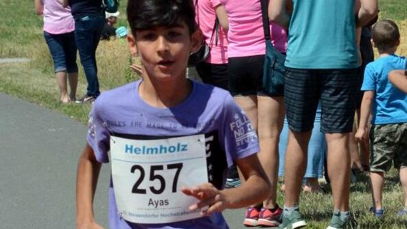 Ayas Arafat wurde in der U12 des Schülerlaufs Dritter