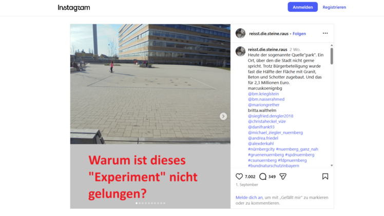 Post &uuml;ber den Quellepark in N&uuml;rnberg