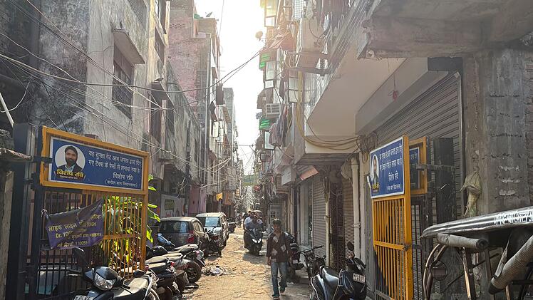 Stadtviertel Paharganj in Neu-Delhi