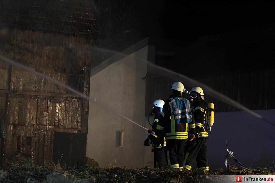 Scheunenbrand in Oberleichtersbach