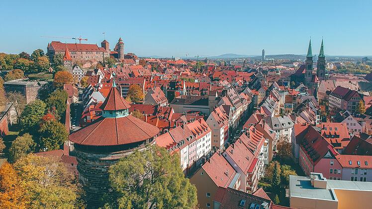 Luftbild Drohne N&uuml;rnberg drone shot Nuremberg from the air
