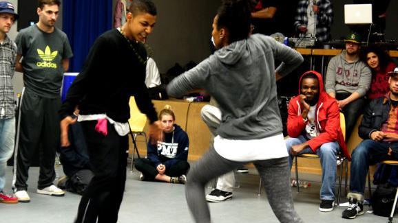 Beim Hip-Hop-Battleprivat