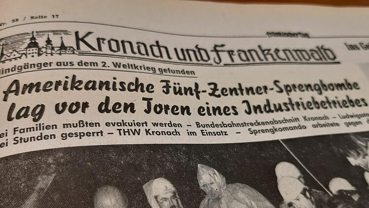 Auch das war 1980: Aufregung wegen eines Bombenfundes. Repro: Marco Meißner