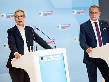 AfD-Chefs Alice Weidel und Tino Chrupalla (Archivbild)