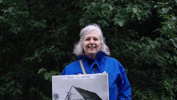 Mary Baumgart-Hoteling war aus Evansville im US-Bundesstaat Indiana nach Rothenrain gereist. Ihr Urururgroßvater war 1850 in die USA ausgewandert. Foto: Steffi Elm