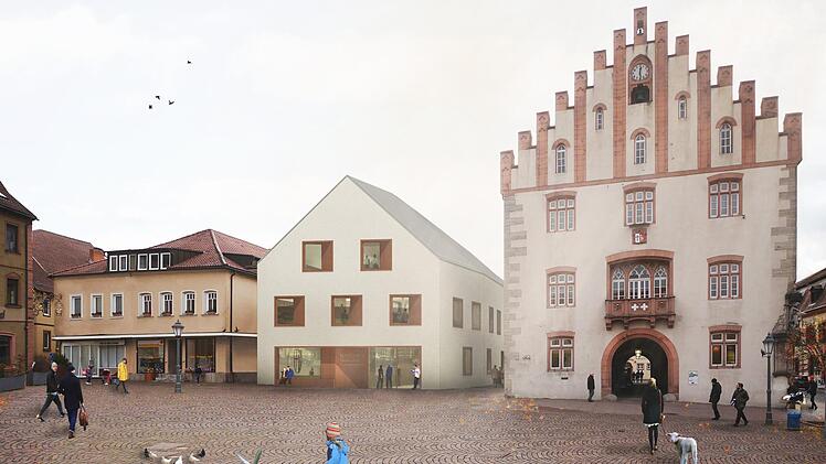 So soll das  Bürgerhaus   am Marktplatz aussehen.Foto: Raum3 Massari und Partner; SRAP