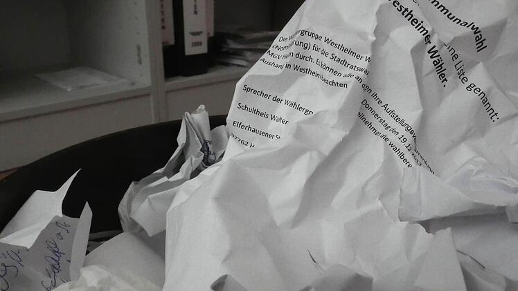 Es hat sich erledigt: Es gibt keine neue Gruppierung für Westheim. Foto: Arkadius Guzy