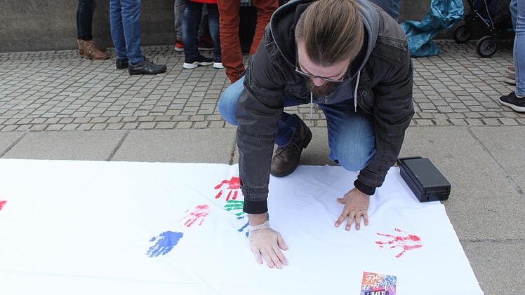 Demonstration in Bamberg am Internationalen Tag gegen Rassismus. Foto: Iryna Zakoretska
