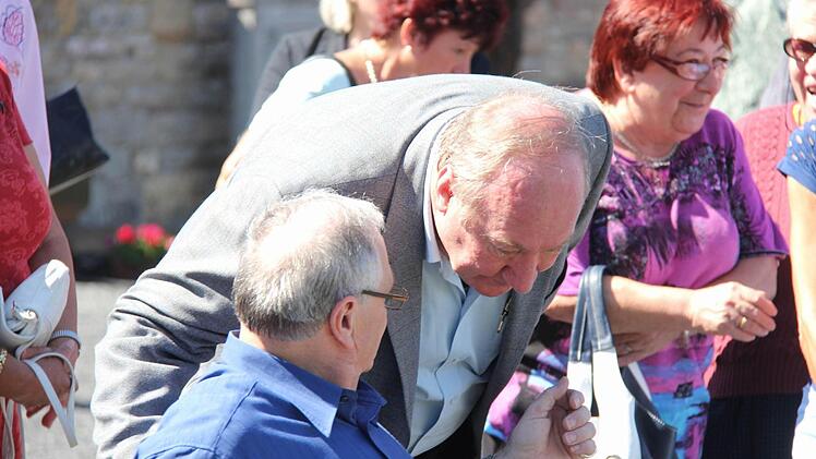 Edelbert Frank und Uwe Schmidt im Gespräch.