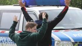 Großübung der Bundespolizei in Mainleus. Foto: Barbara Herbst