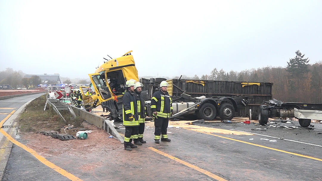 Unterfranken: Drei Menschen sterben bei Lkw-Unfall auf A3