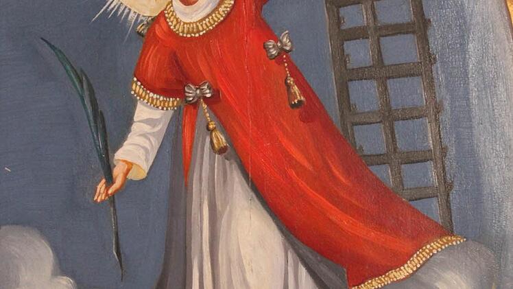 Eine Darstellung von Laurentius in der Stadtpfarrkirche.  Foto: eki