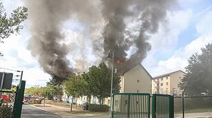 Großbrand im ANKER-Zentrum Bamberg