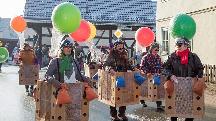 Schnappschuss vom Michelauer Faschingsumzug.Klaus Gagel