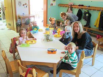 Der ertüchtigte Auraer Kindergarten St. Laurentius, dem die offizielle Betriebserlaubnis bevorsteht, will künftig mehr Betreuungsplätze bereitstellen.  Winfried Ehling