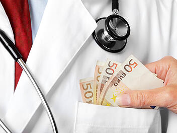 Arzt, Geld, Geb&uuml;hr, Gesundheitsreform