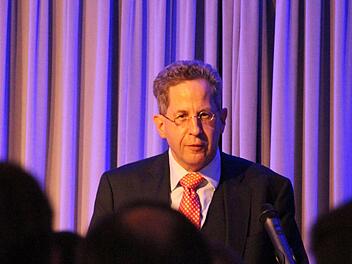 Der ehemalige Verfassungsschutzpräsident Hans-Georg Maaßen bei seinem Besuch in Coburg.Foto: Oliver Schmidt