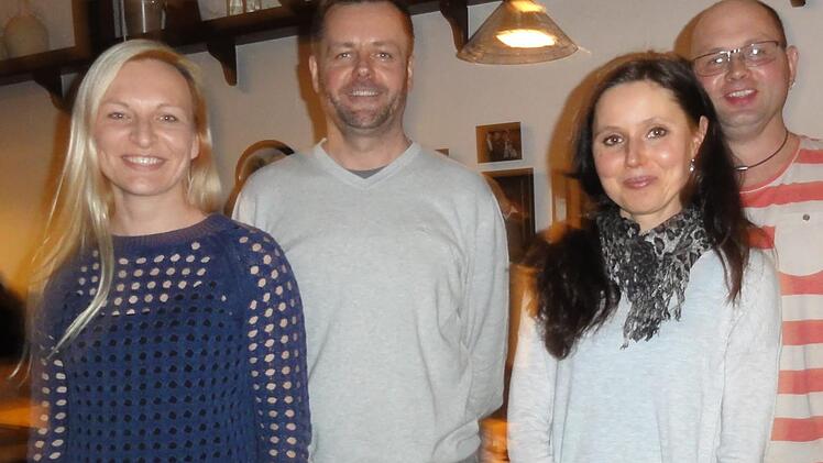 Der neue Vorstand des St. Johannisvereins Poppenroth-Albertshausen (von links):  Yvonne Schott, Christoph Egerer, Kerstin Reckert und Markus Heilmann. Foto: Wolfgang Wimmel