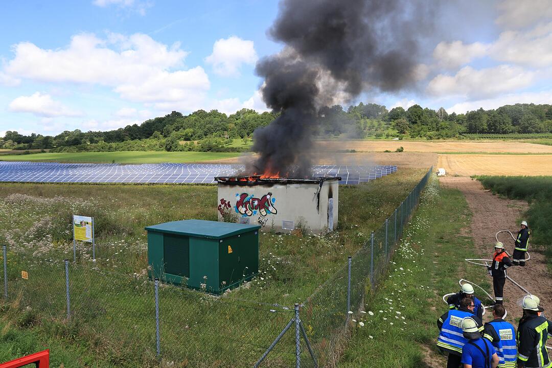 Kreis Bamberg: Brand in Solarpark Unterhaid