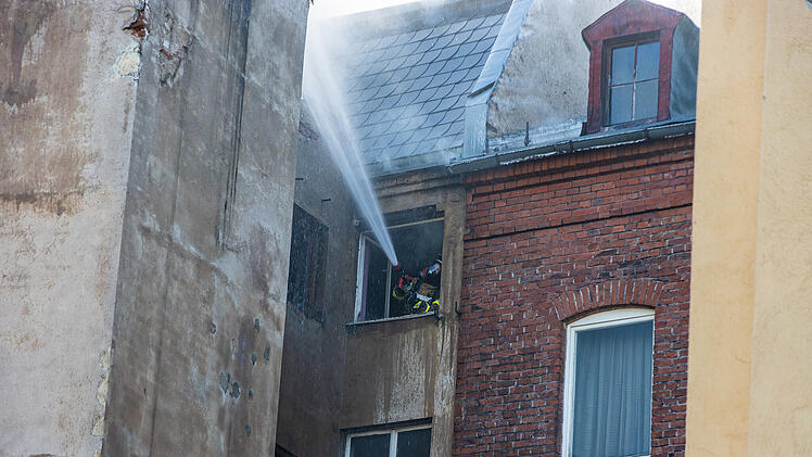 Hof: Großbrand in Innenstadt ausgebrochen