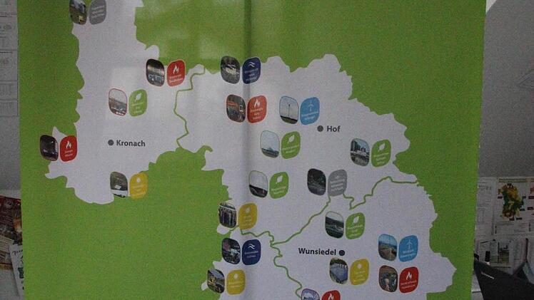 Die Karte mit den Bioenergiedörfern  Foto: Friedwald Schedel
