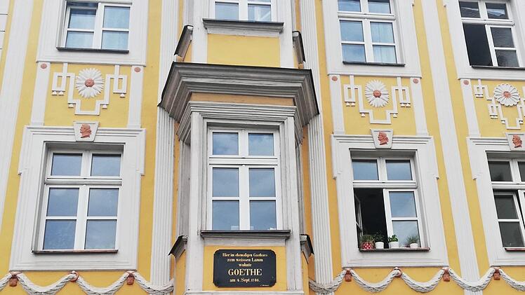 Der Gasthof "Weißes Lamm", in dem Goethe, Haydn und Mozart übernachteten und August Bebel als Drechsler arbeitete. Sigismund von Dobschütz