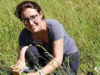 Marion Lang dokumentiert Ackerwildplanzen bei Berndorf. Adriane Lochner