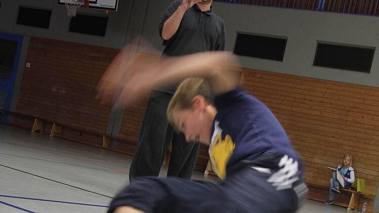 Nils Hanf (11) kam extra aus Kulmbach, der Sixstep klappt schon gut. Foto: Sonja Adam