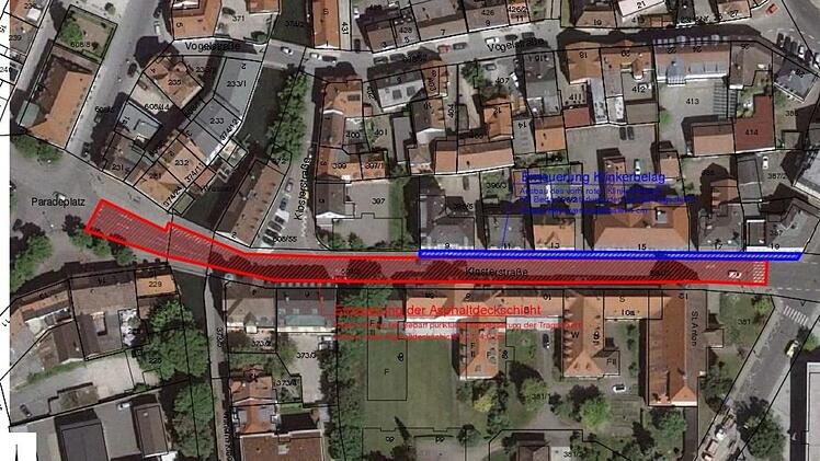 In der Forchheimer Klosterstraße sollen Gehweg und Fahrbahnbelag erneuert werden.  Grafik: Straßenbauamt Forchheim