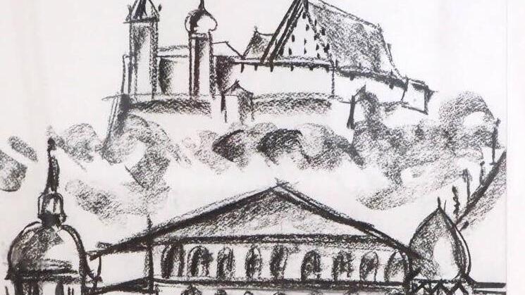 Im Jahr 2011 schuf Heide Kunze-Lysek diese künstlerische Hommage an ihre Wahlheimat Coburg (Detail). Foto: Jochen Berger