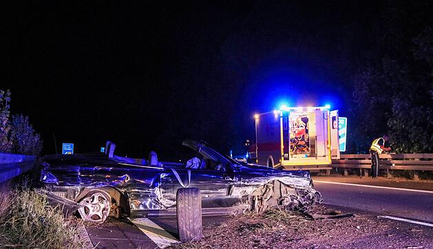 Schwerer Unfall auf A70 bei Ebelsbach: Mit 1,1 Promille gegen die Leitplanke