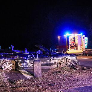 Schwerer Unfall auf A70 bei Ebelsbach: Mit 1,1 Promille gegen die Leitplanke