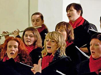 Mit seinem Adventskonzert in der Heilig-Kreuz-Kirche begeisterte das "Vocalensemble Coburg" zahlreiche Zuhörer. Fotos: Jochen Berger