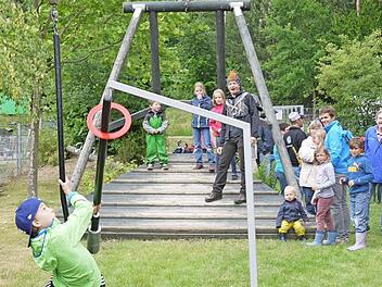 Daniel bewies beim Ringelstechen viel Geschick.  Foto: Pauline Lindner