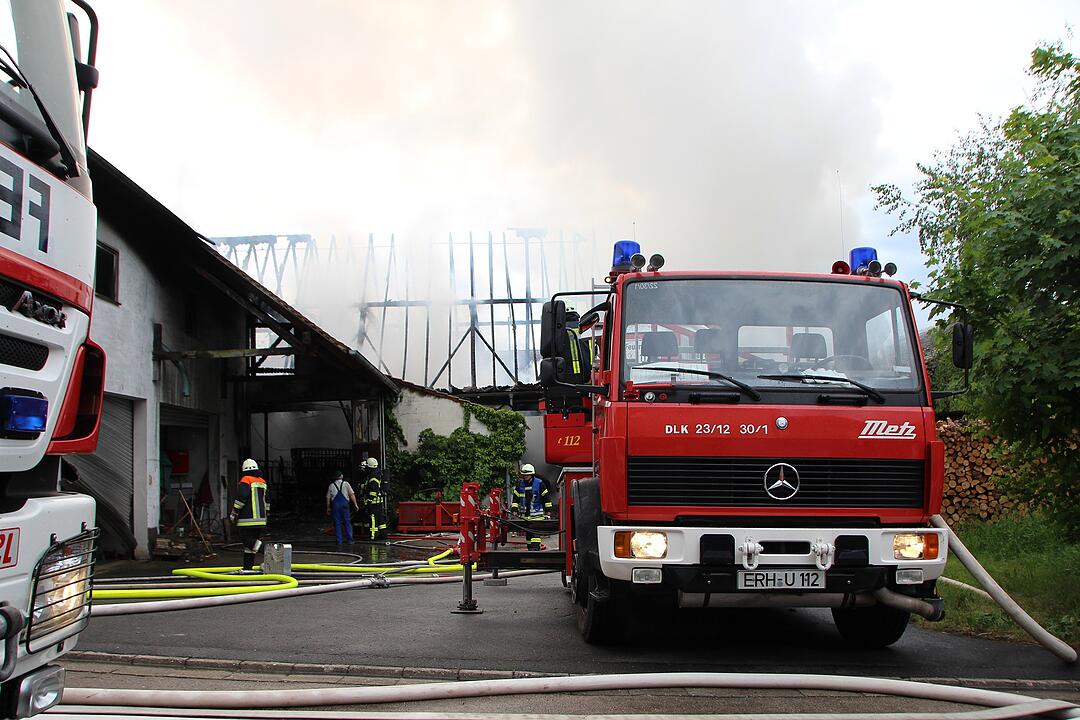 Großbrand im Kreis Erlangen-Höchstadt