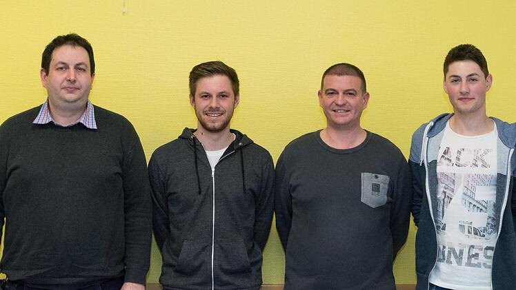 Der neue Vorstand des Feuerwehrvereins Windheim (von links): Björn Hein, Fabian Bötsch, Heiko Müller und Patrick Schlembach. Foto: Christoph Hein