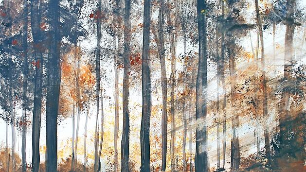 Herbstwald nennt Rita Oppold dieses Werk. Foto: privat