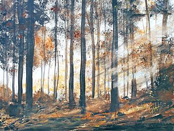 Herbstwald nennt Rita Oppold dieses Werk. Foto: privat