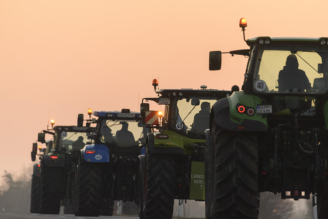 Bauerndemo... auf dem Weg nach N&uuml;rnberg