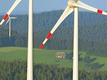 Mehrere Windräder (unser Archivbild zeigt bereits bestehende bei Waldkirch in Baden-Württemberg) sollen an der Autobahn bei Weingartsgreuth entstehen. Foto: Patrick Seeger, dpa