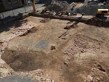 Der Stadtbrand von 1854 zerstörte die Marienkirche endgültig, sodass sie abgerissen wurde. Eine archäologische Grabung auf dem Viehmarkt brachte im vergangenen Jahr die letzten Spuren des Gotteshauses für kurze Zeit wieder ans Licht. Foto: Archiv/ Arkadius Guzy