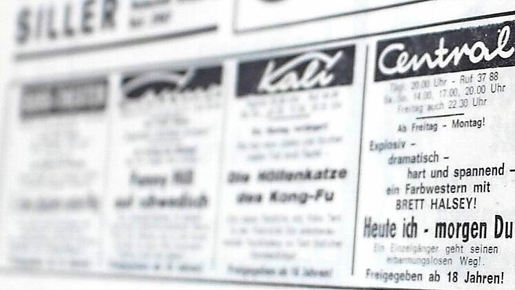 Coburger Kinoprogramm aus dem Jahr 1969.